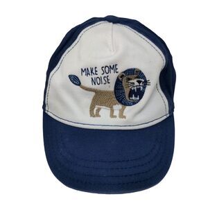 Make Some Noise Toddler Strapback Hat Blue 12-24 Month Embroidered Lion Gymboree